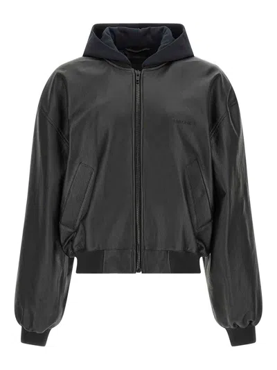 Balenciaga Salon De Couture' Bomber Jacket In Black