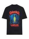 Balenciaga Cotton Salon De Couture Gothic T-shirt In Black