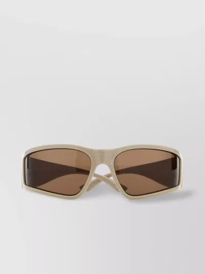 Balenciaga Sand Acetate Rectangular Frame Sunglasses