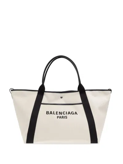 BALENCIAGA BALENCIAGA SAND CANVAS LARGE BIARRITZ SHOPPING BAG