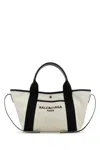 Balenciaga Women's Navy Revamp Small Tote Bag In White