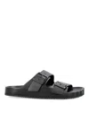 Balenciaga Smooth Leather Sunday Slides For A Chic In Black