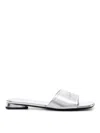 Balenciaga Duty Free Slides In Silver
