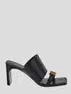 Balenciaga Black Leather Bel Air Sandals