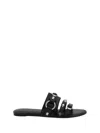 Balenciaga City Nappa Leather Flat Slides In Black