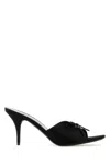 Balenciaga Knife Bow Viscose & Silk Sandals In Black