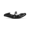 Balenciaga Black Lamb Leather Shoes With Striking Metallic Accents In Black