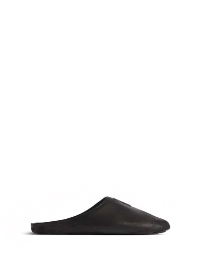Balenciaga Château Mule Flat In Black