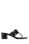 Balenciaga Thong Sandals Block Heel In Black