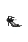 Balenciaga Honey Sandals In Black Leather In Black