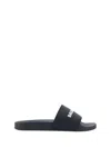 Balenciaga Logo-embroidered Pool Sliders In Black