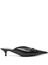 Balenciaga Black Knife Bow 40mm Mules In Black