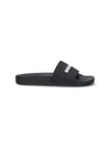 Balenciaga Logo-embossed Rubber Slides In Black