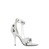 Balenciaga White Cagole Sandals With Studs