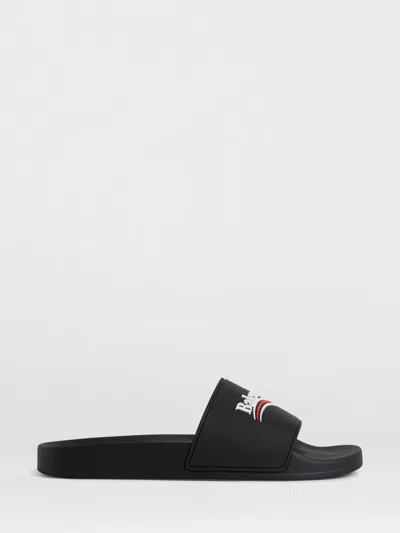 BALENCIAGA BALENCIAGA POLITICAL CAMPAIGN FLAT RUBBER SANDALS