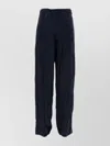 Balenciaga Black Tailored Large Fit Trousers In Blue