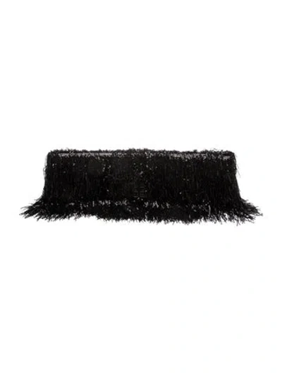 Pre-owned Balenciaga Satin Maxi Clutch 2024 In Black