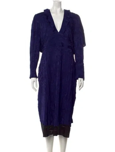 Pre-owned Balenciaga Satin Midi Length Dress In Multi