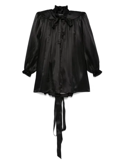 Balenciaga Satin Shirt In Black