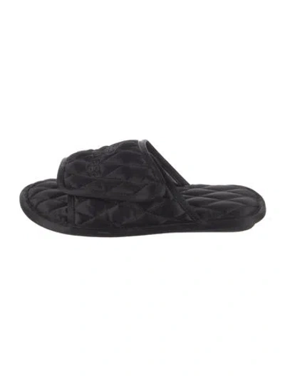 Pre-owned Balenciaga Satin Slides In Black