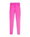 Balenciaga Skinny-leg Zip-hem Legging Pants In Pink
