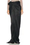 Balenciaga Long Satin Skirt Skirts Black In Black