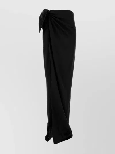 BALENCIAGA SATIN WRAP SKIRT BOW DETAIL FLOOR-LENGTH