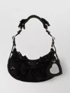 Balenciaga Satin Xs Shoulder Bag With Braided Handle And Bow Embellishment
