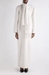 Balenciaga Scarf Cashmere Single-breasted Maxi Coat In White