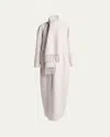 Balenciaga Scarf Cashmere Single-breasted Maxi Coat In Animal Print