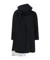 Balenciaga Casual Jacket With Scarf And Pockets In Black