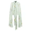 Balenciaga Cloak-inspired Floral Print Blouse In Green