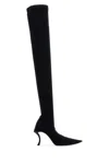 Balenciaga Hourglass Stretch-knit Over-the-knee Boots In Black