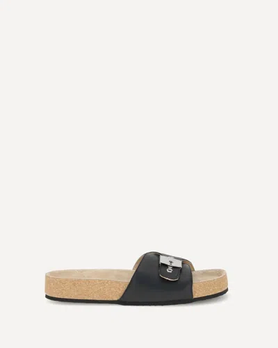 Balenciaga Scholl Flat Sandals In Black