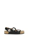 Balenciaga X Scholl Leather Sandals In Black