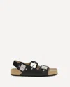 Balenciaga X Scholl Leather Sandals In Black