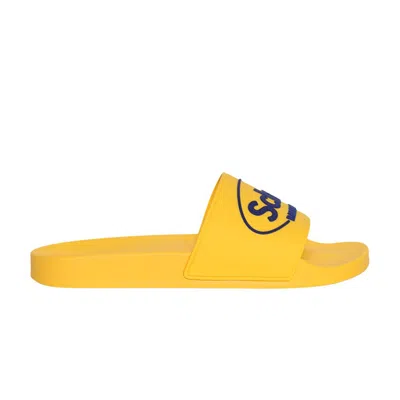 Pre-owned Balenciaga Scholl X  Pool Slide 'yellow Blue' | Men's Size 40