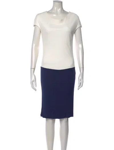 Pre-owned Balenciaga Scoop Neck Knee-length Dress In Green