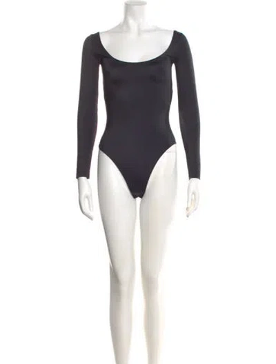 Pre-owned Balenciaga Scoop Neck Long Sleeve Bodysuit W/ Tags In Black