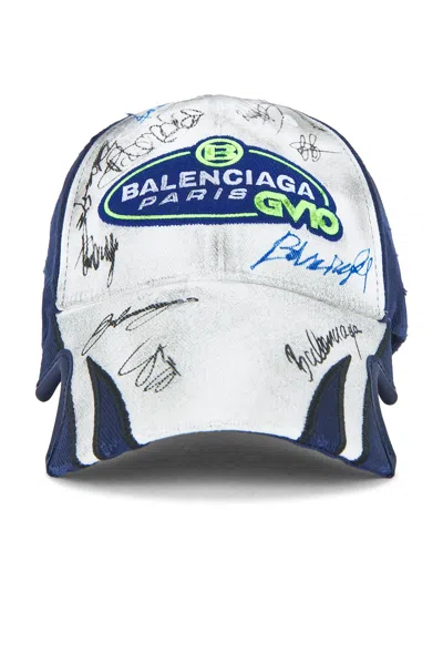 Balenciaga Adjustable Baseball Cap In Blue