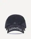 Balenciaga Black Drill Blackletter Script Cap In Black