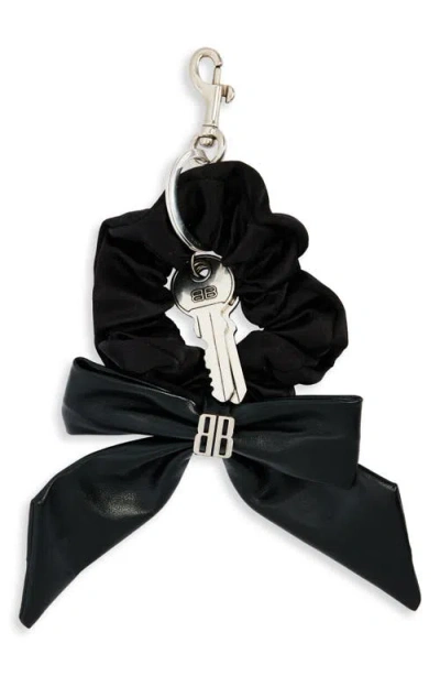 Balenciaga Scrunchie Key Ring In Black