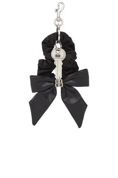 Balenciaga Scrunchie Keyring In Black