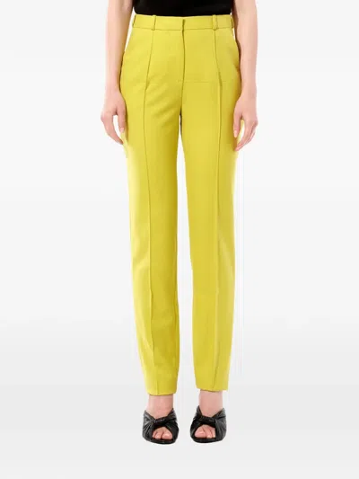Balenciaga Seam-detail Tailored Trousers In Yellow