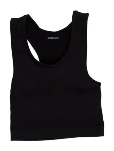 Pre-owned Balenciaga Seamless Crew Neck Sports Bra W/ Tags In Black