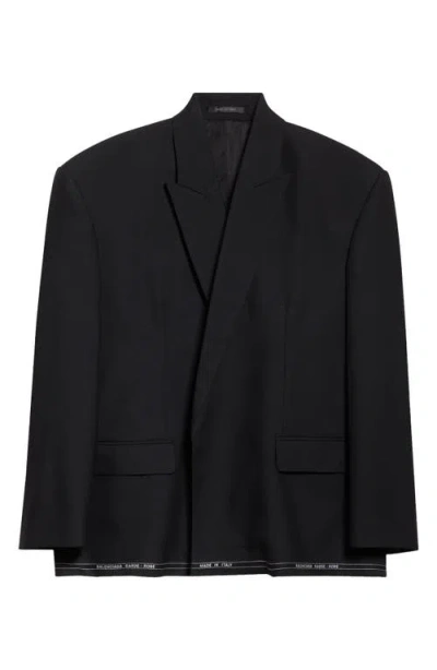 Balenciaga Seamless Wool Gabardine Jacket In 1000 Black