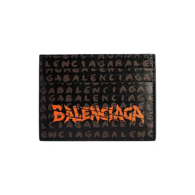 Pre-owned Balenciaga Select Card Holder 'black/door Orange' | Men's Size Onesize