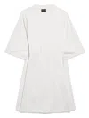 Balenciaga Cotton Jersey Semi Fitted Short Dress