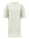 Balenciaga Semi Fitted Dropped-shoulder Mini Dress In White
