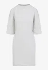 Balenciaga Semi Fitted Cotton T-shirt Dress In White